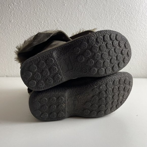 Sam Edelman Winter Snow Boots Womens 6 Faux Fur Lined Shearling Taupe Grey Suede - Picture 5 of 6